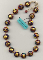 Miro Red Lentils and 24 Karat Gold Foil Necklace